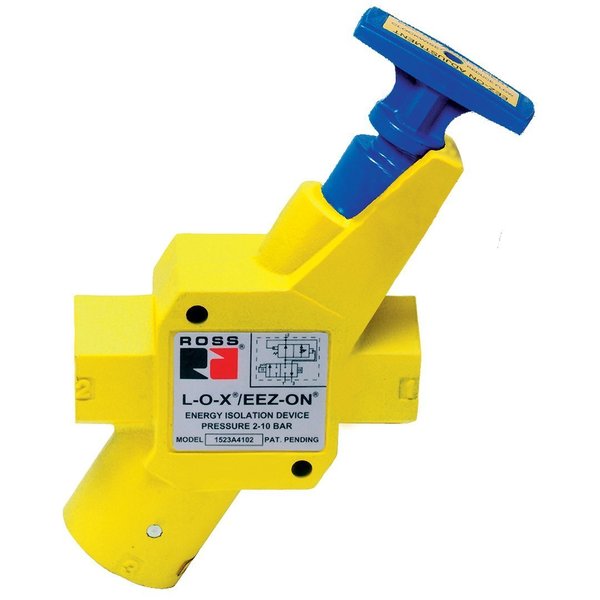 Ross Controls ROSS® Manual Pneumatic Lockout Valve W/Soft Start & 1-1/4" Exhaust YD1523B5102, 3/4" BSPP YD1523B5102